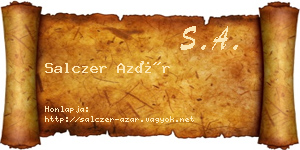Salczer Azár névjegykártya